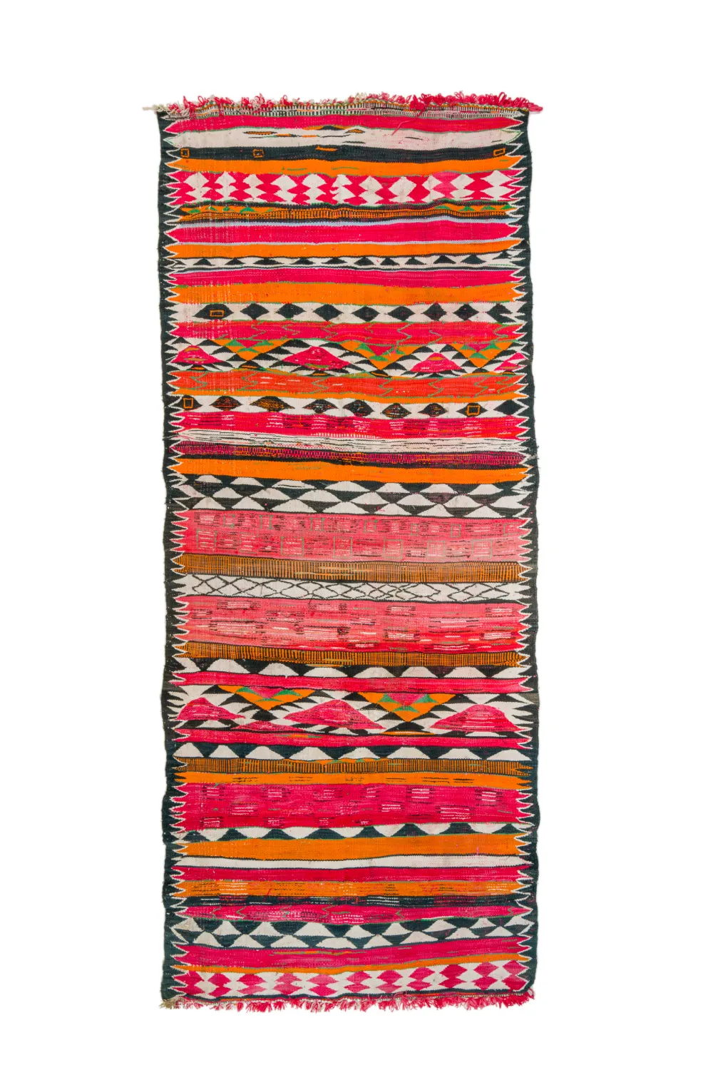 Alfombra Marroquí Bereber Boucherouite 150 x 365 cm
