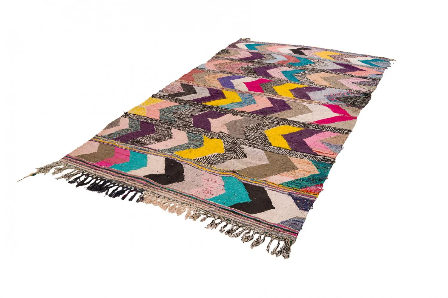 Alfombra Marroquí Bereber Boucherouite 160 x 325 cm
