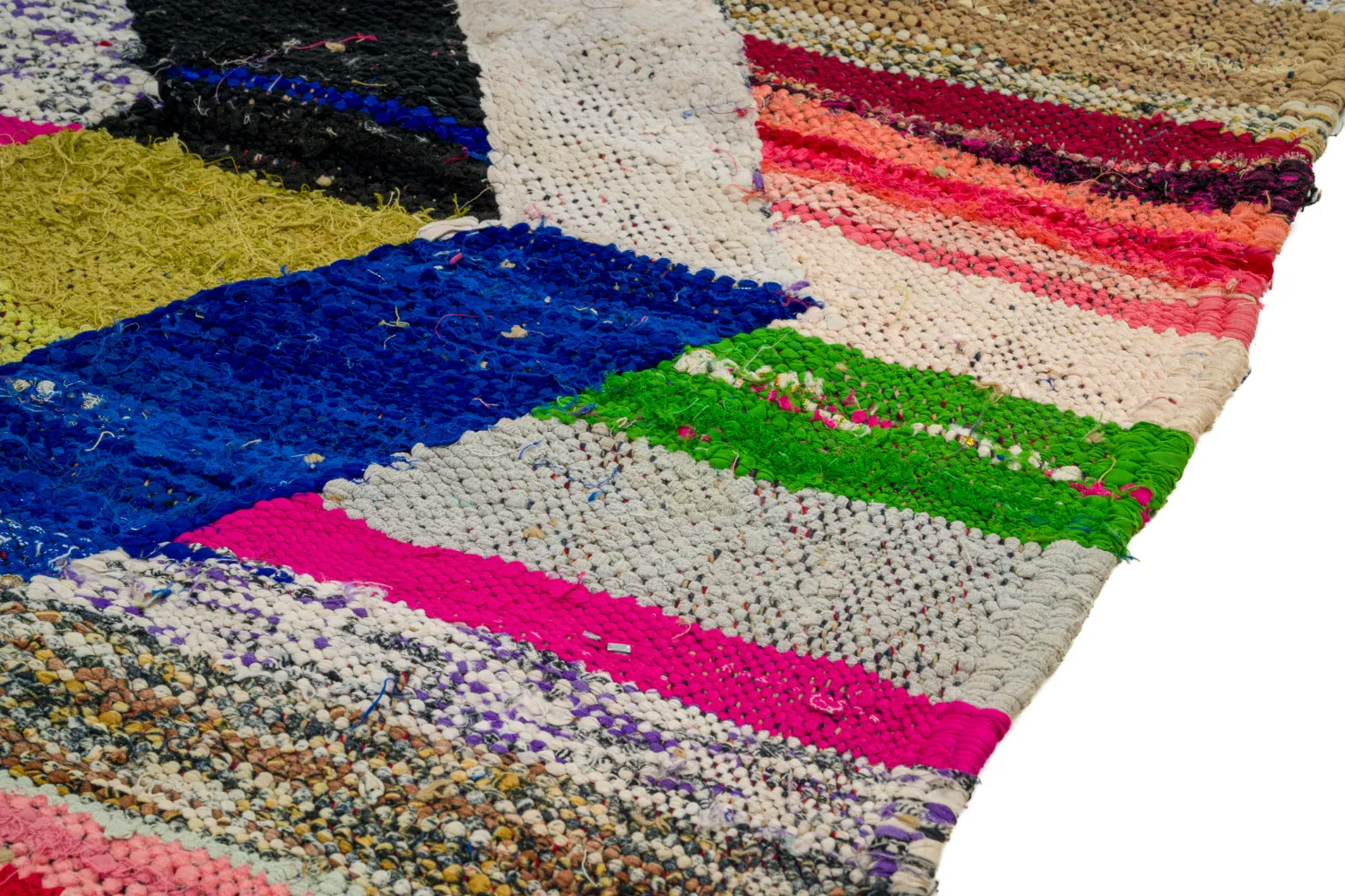 Alfombra Marroquí Bereber Boucherouite 135 x 250 cm