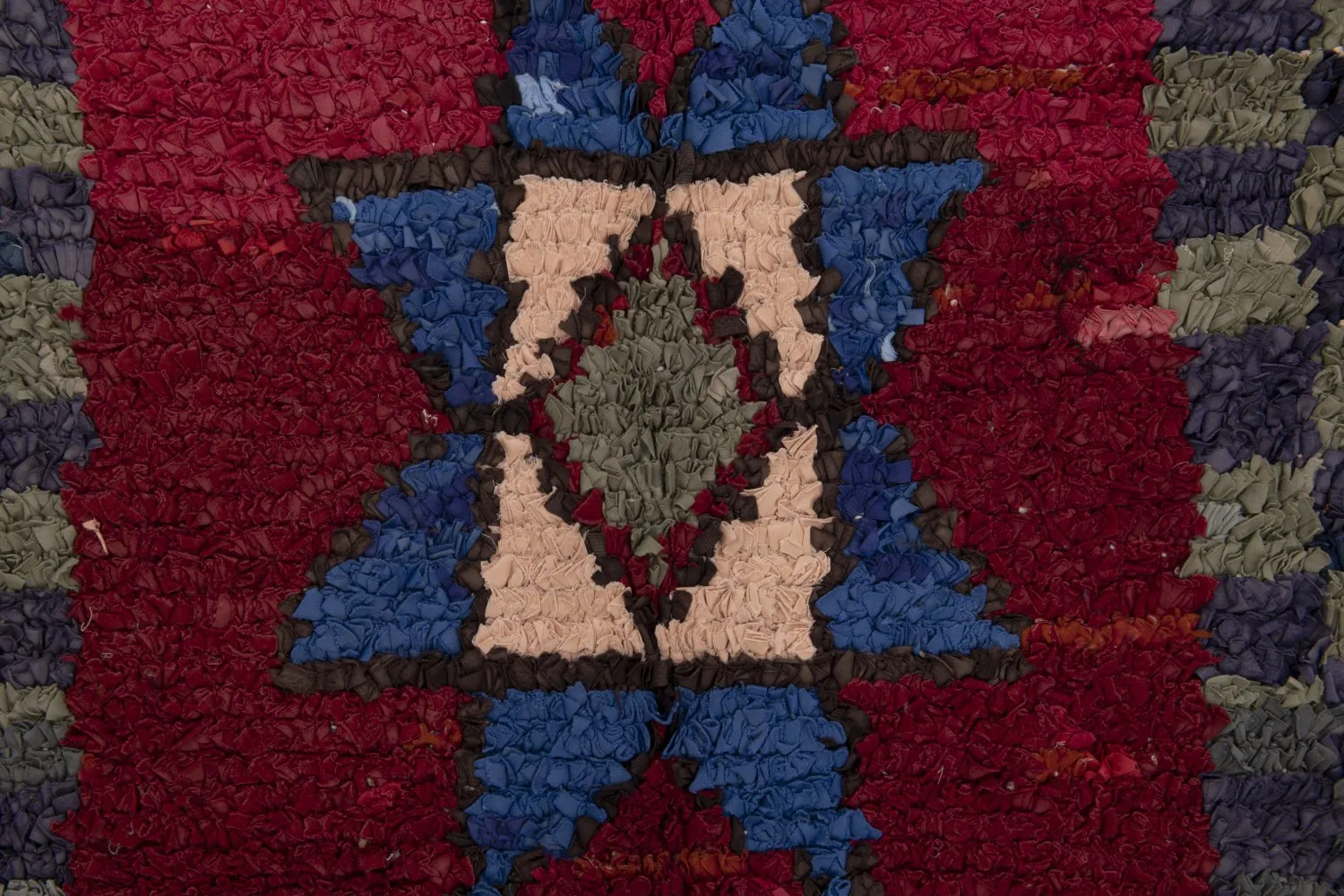 Alfombra Marroquí Bereber Boucherouite 230 x 85 cm