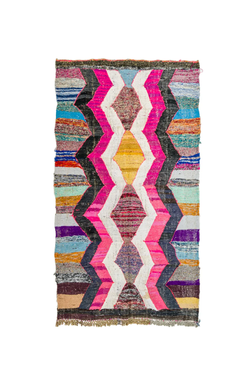 Alfombra Marroquí Bereber Boucherouite 150 x 255 cm
