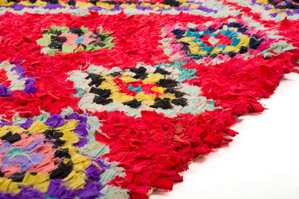 Alfombra Marroquí Bereber Boucherouite 320 x 130 cm