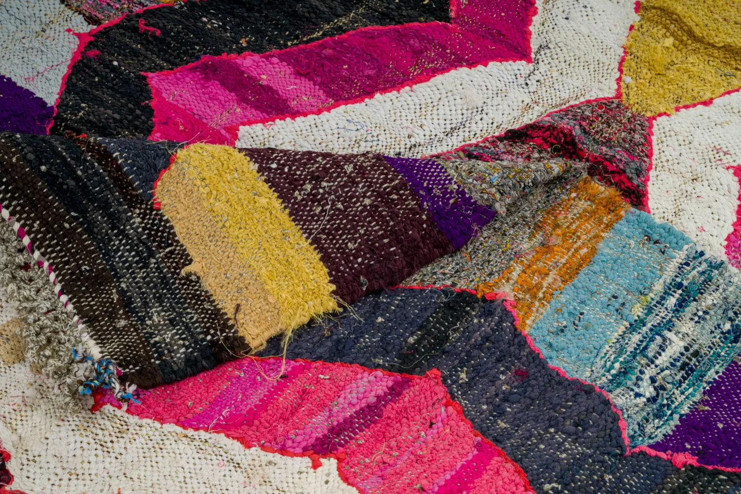 Alfombra Marroquí Bereber Boucherouite 150 x 255 cm