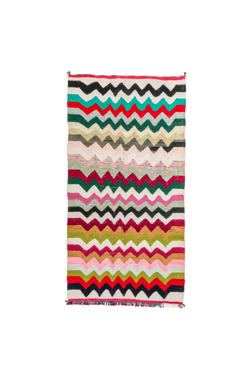 Alfombra Marroquí Bereber Boucherouite 120 x 235 cm
