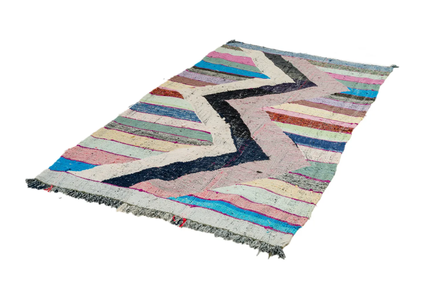 Alfombra Marroquí Bereber Boucherouite 130 x 230 cm