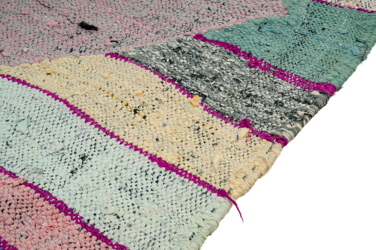 Alfombra Marroquí Bereber Boucherouite 130 x 230 cm