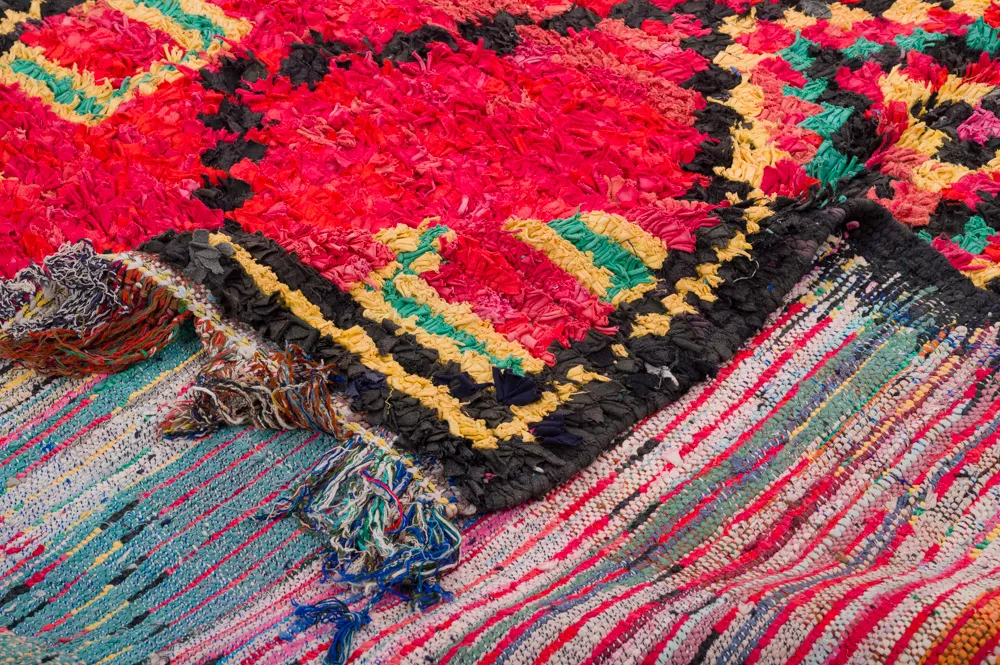 Alfombra Marroquí Bereber Boucherouite 340 x 165 cm