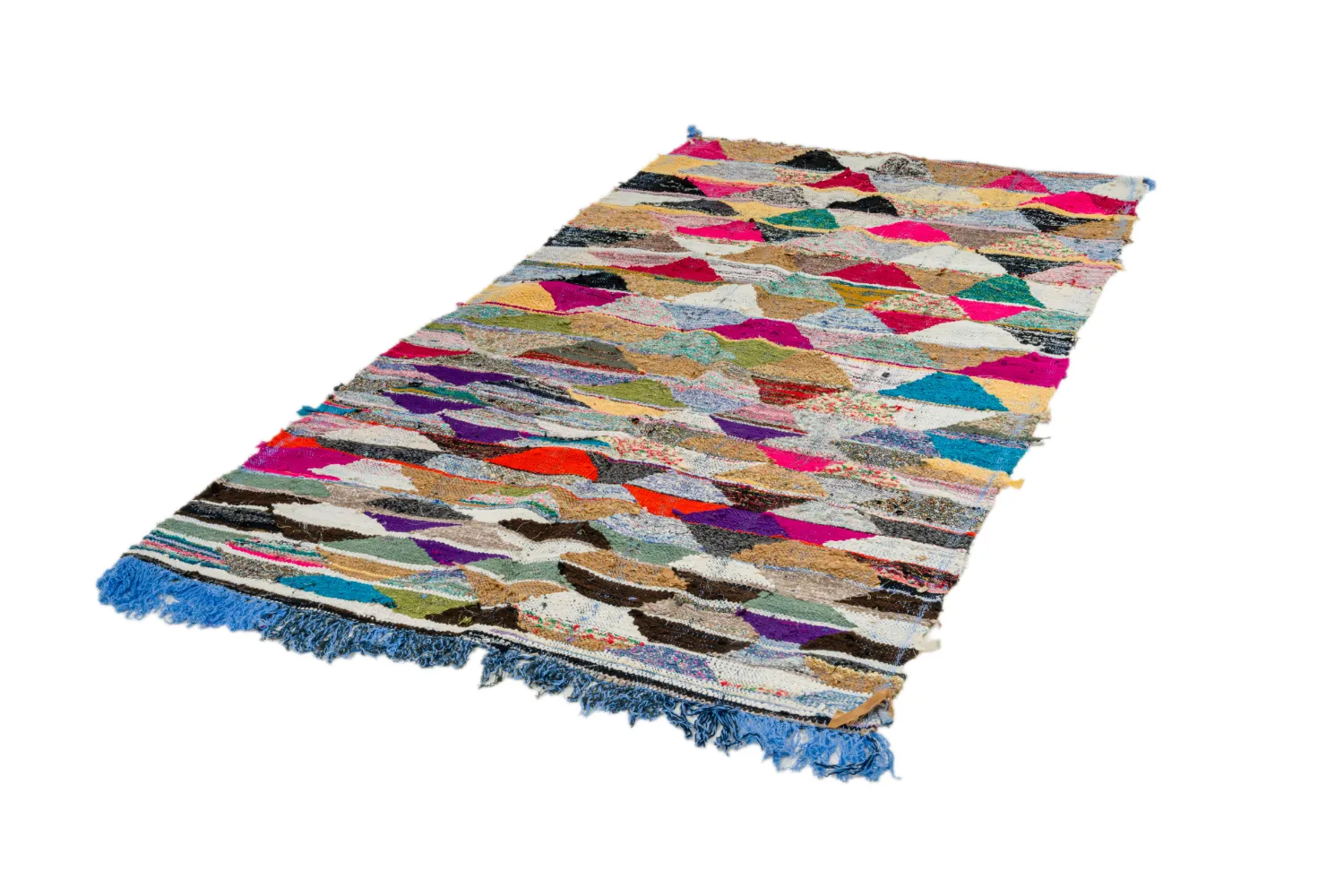 Alfombra Marroquí Bereber Boucherouite 150 x 255 cm