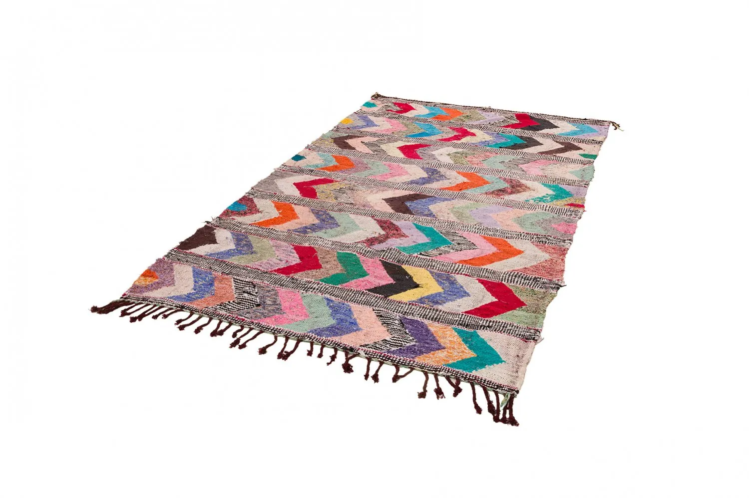 Alfombra Marroquí Bereber Boucherouite 150 x 275 cm