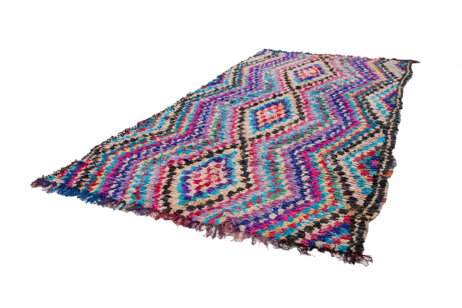 Alfombra Marroquí Bereber Boucherouite 305 x 155 cm