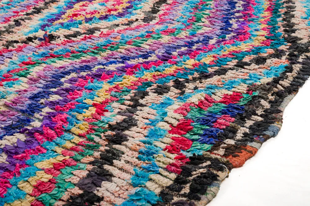 Alfombra Marroquí Bereber Boucherouite 305 x 155 cm