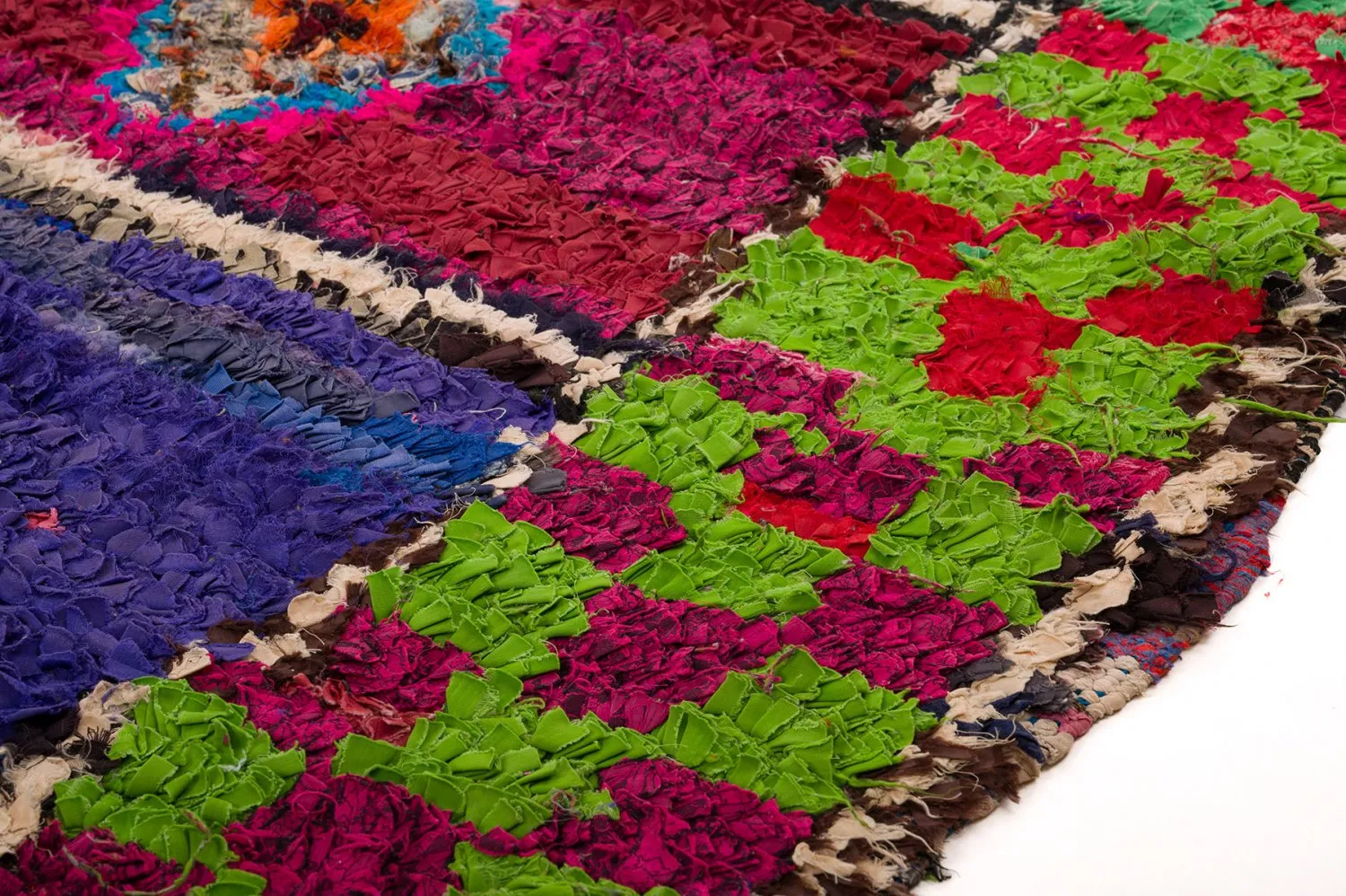 Alfombra Marroquí Bereber Boucherouite 145 x 305 cm