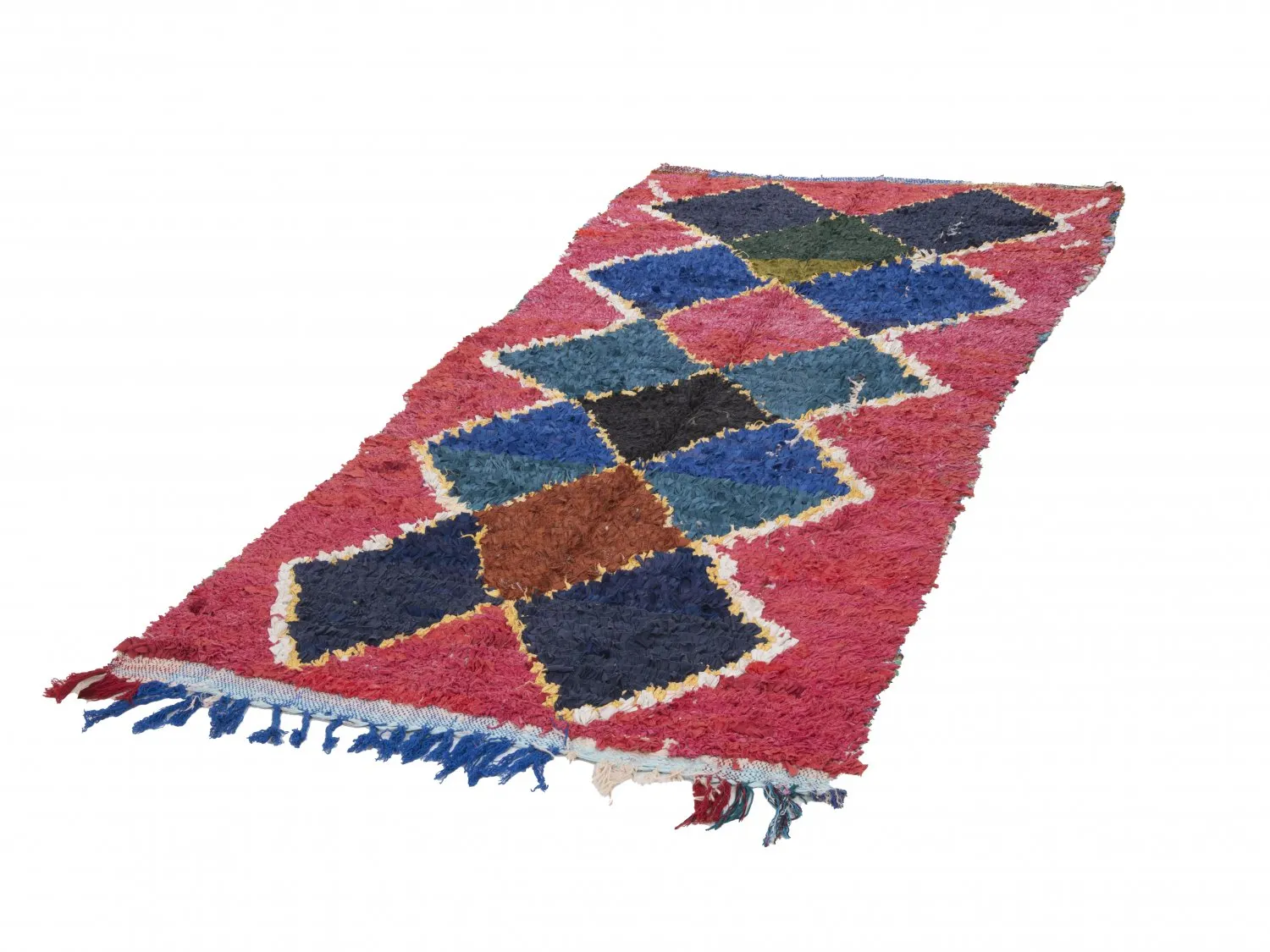 Alfombra Marroquí Bereber Boucherouite 250 x 120 cm