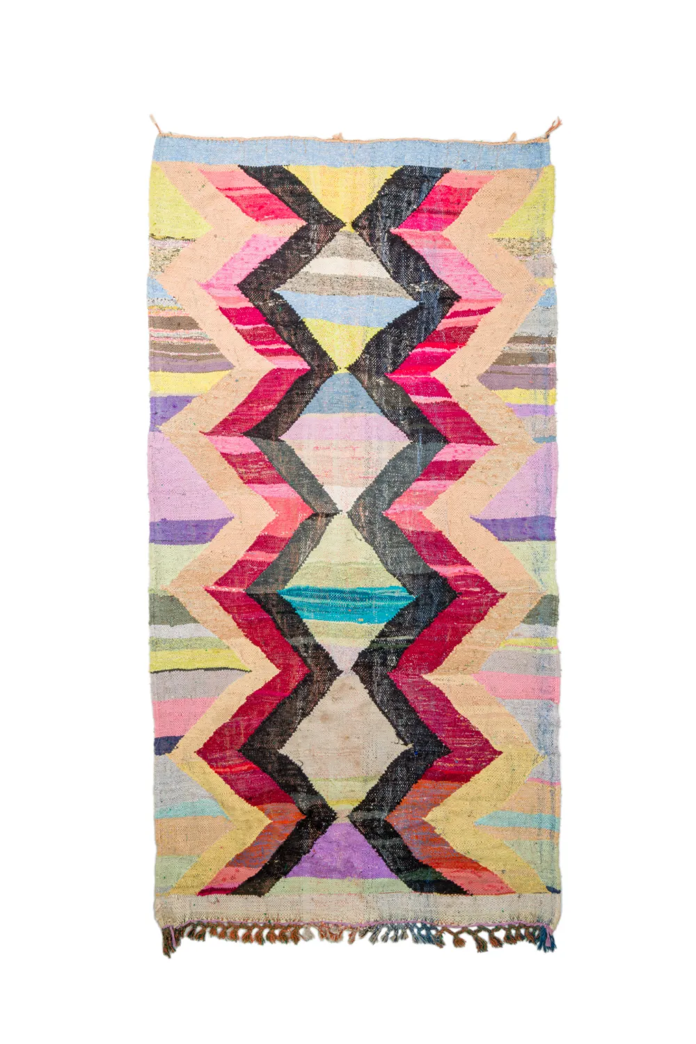 Alfombra Marroquí Bereber Boucherouite 150 x 300 cm