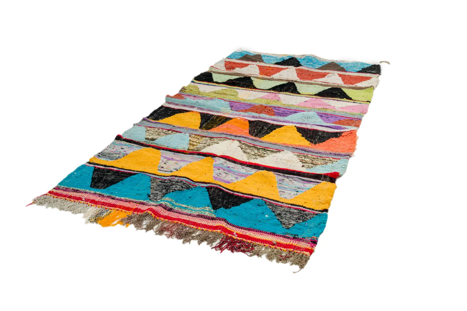 Alfombra Marroquí Bereber Boucherouite 135 x 270 cm