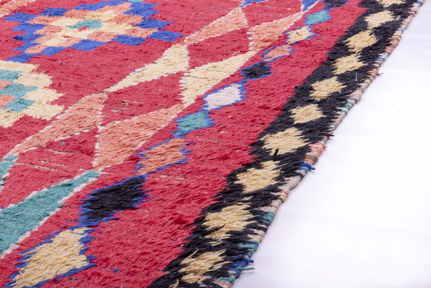 Alfombra Marroquí Bereber Boucherouite 365 x 145 cm
