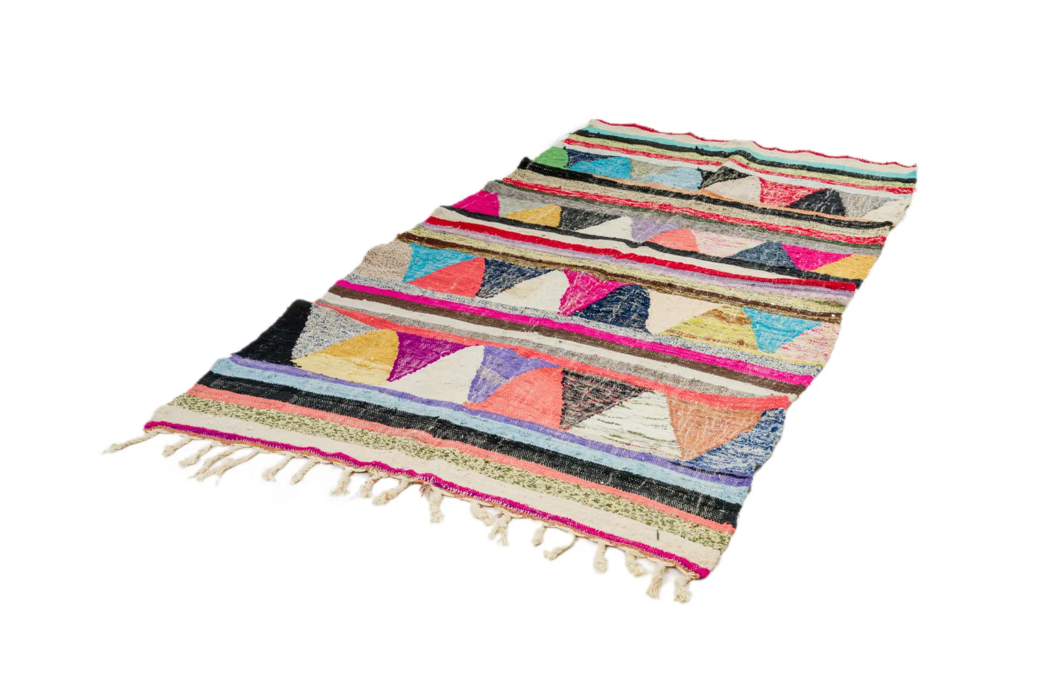Alfombra Marroquí Bereber Boucherouite 145 x 260 cm