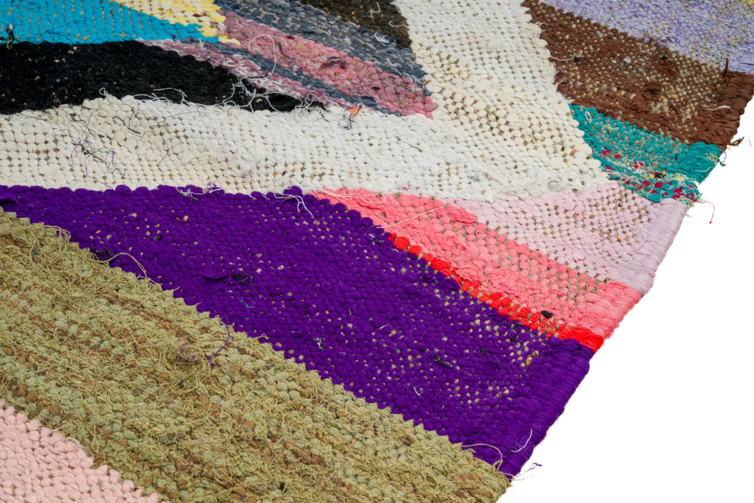 Alfombra Marroquí Bereber Boucherouite 125 x 225 cm