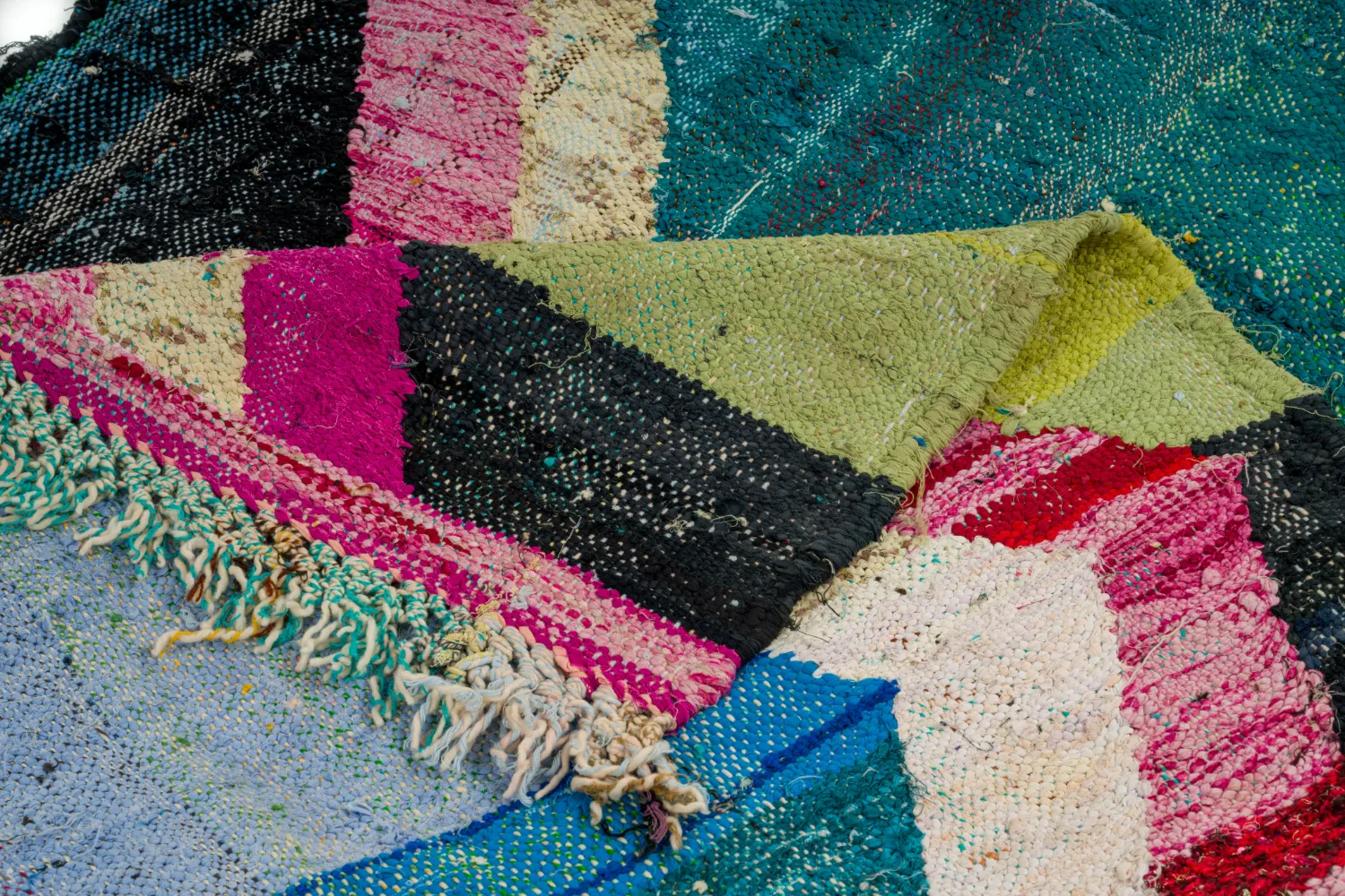 Alfombra Marroquí Bereber Boucherouite 125 x 240 cm