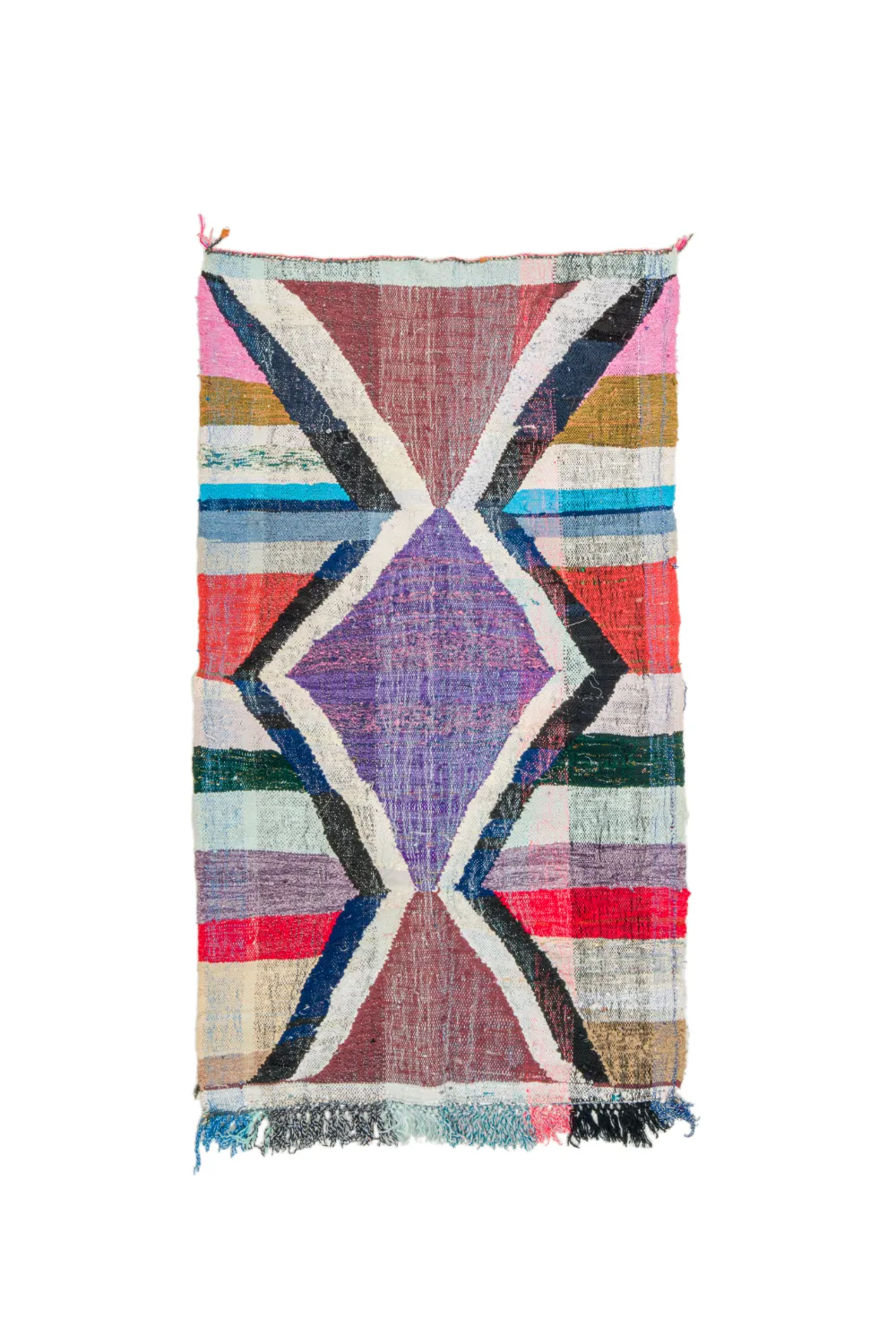 Alfombra Marroquí Bereber Boucherouite 125 x 210 cm