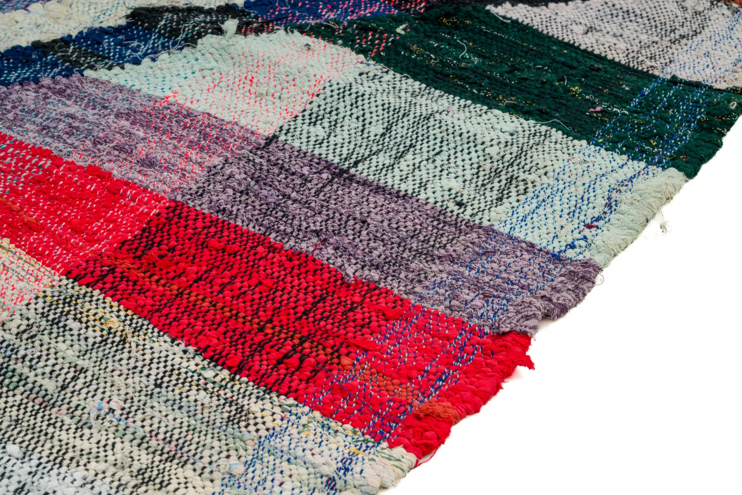 Alfombra Marroquí Bereber Boucherouite 125 x 210 cm