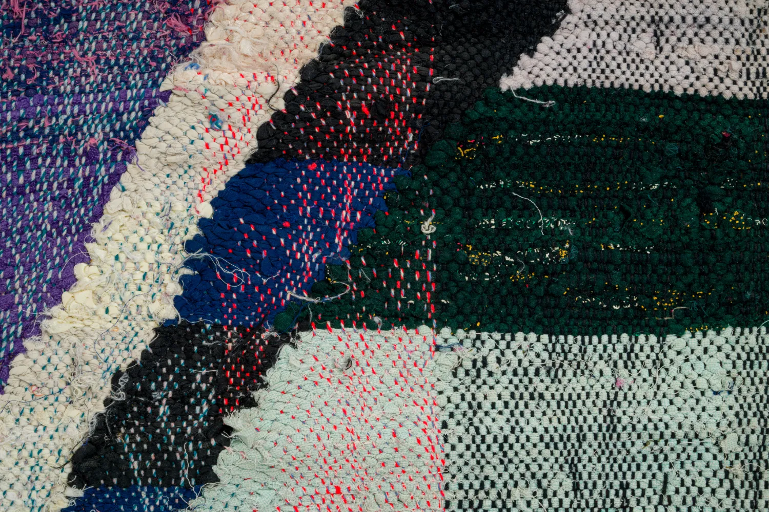Alfombra Marroquí Bereber Boucherouite 125 x 210 cm