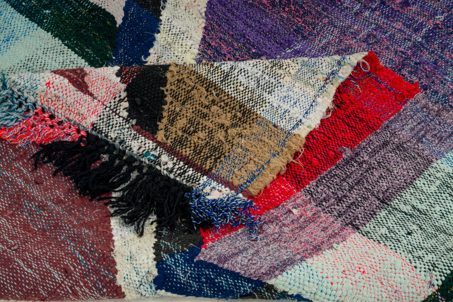Alfombra Marroquí Bereber Boucherouite 125 x 210 cm