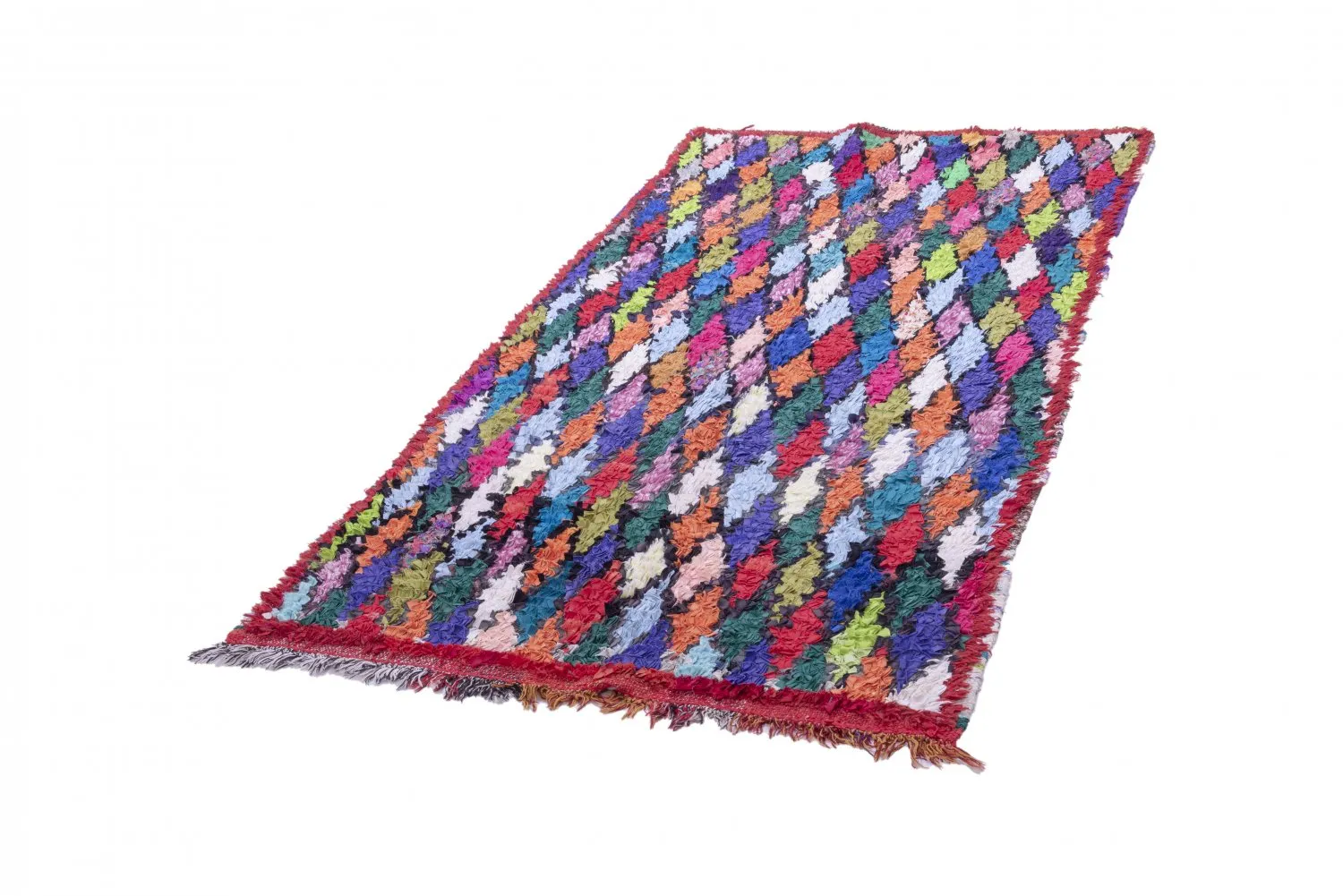 Alfombra Marroquí Bereber Boucherouite 230 x 115 cm
