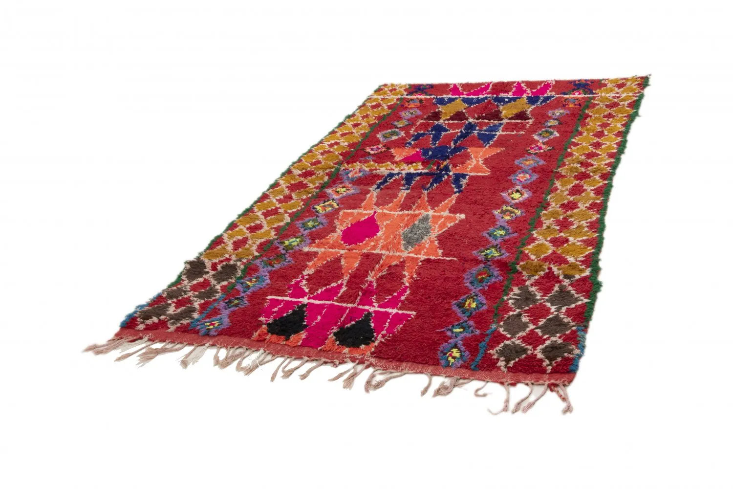 Alfombra Marroquí Bereber Boucherouite 255 x 150 cm