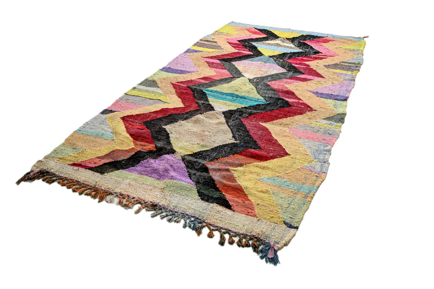 Alfombra Marroquí Bereber Boucherouite 150 x 300 cm