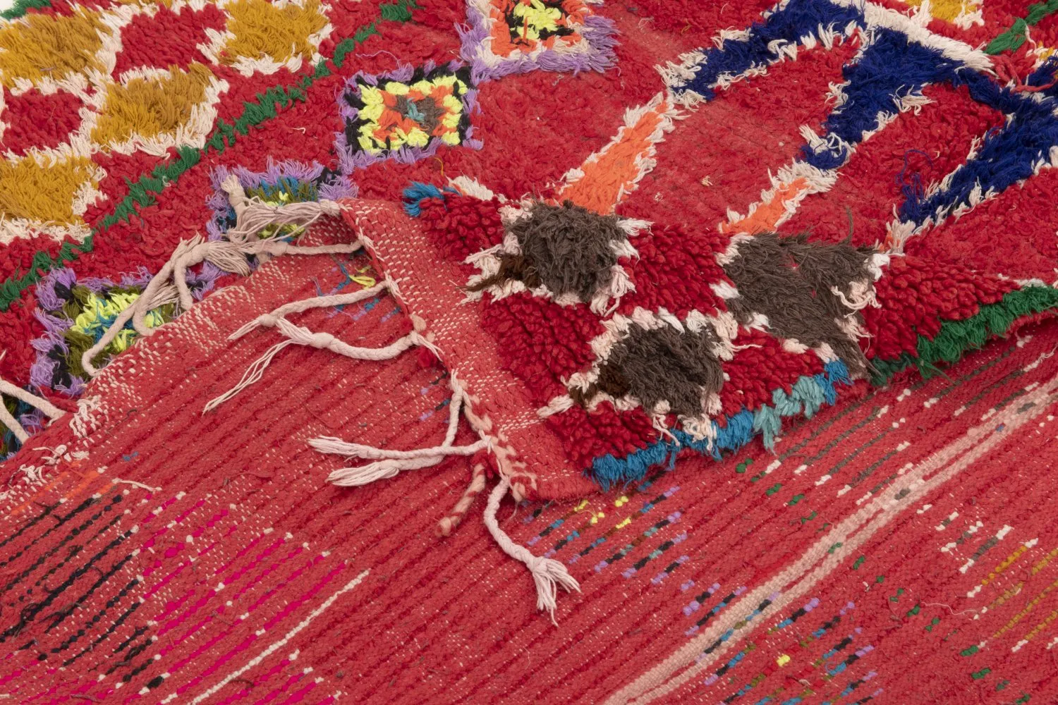 Alfombra Marroquí Bereber Boucherouite 255 x 150 cm