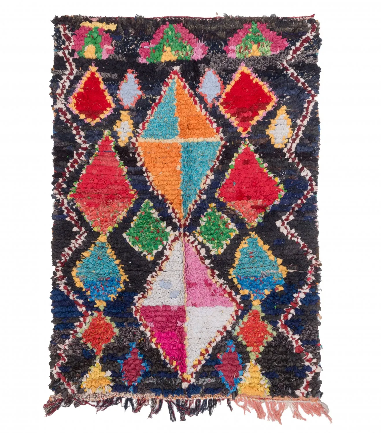 Alfombra Marroquí Bereber Boucherouite 190 x 135 cm