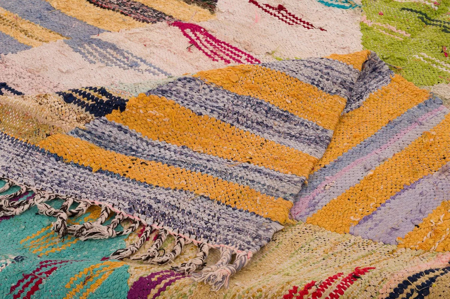 Alfombra Marroquí Bereber Boucherouite 140 x 250 cm