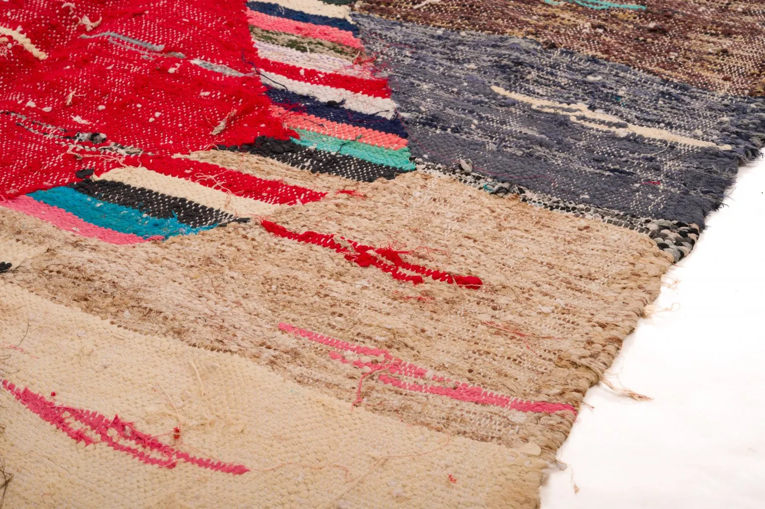 Alfombra Marroquí Bereber Boucherouite 125 x 240 cm