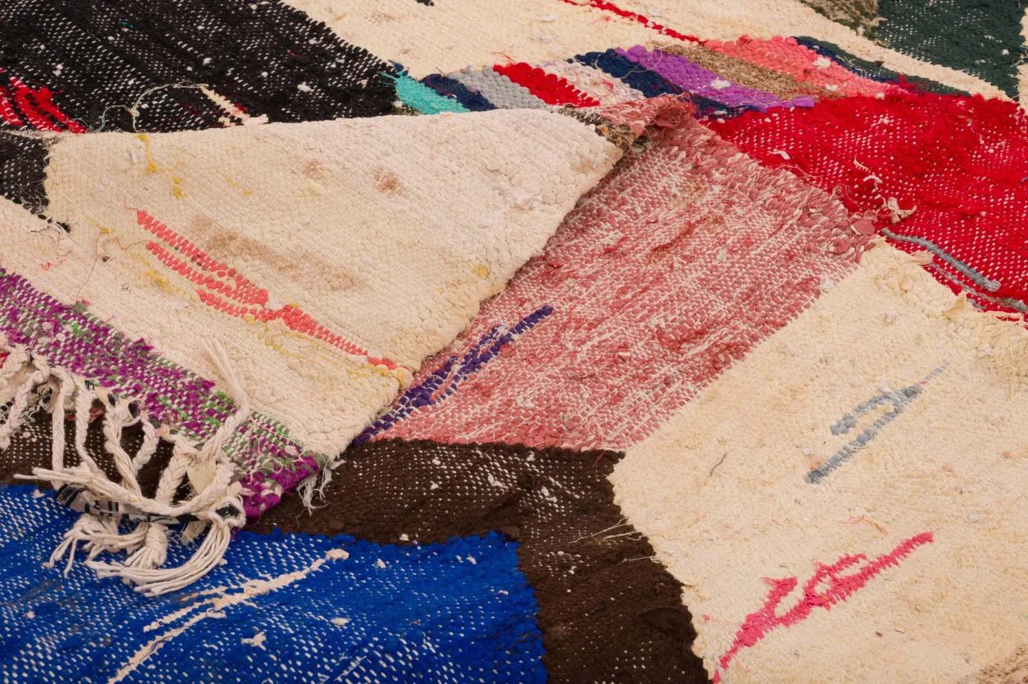 Alfombra Marroquí Bereber Boucherouite 125 x 240 cm