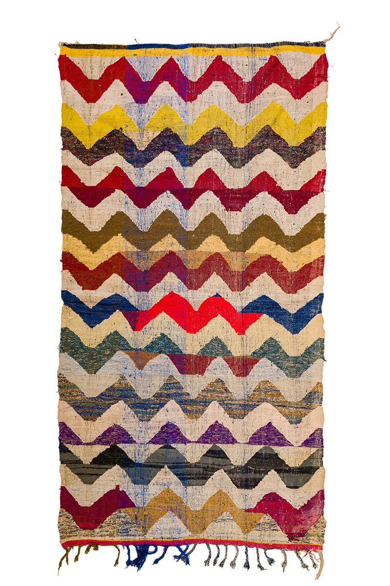 Alfombra Marroquí Bereber Boucherouite 150 x 285 cm