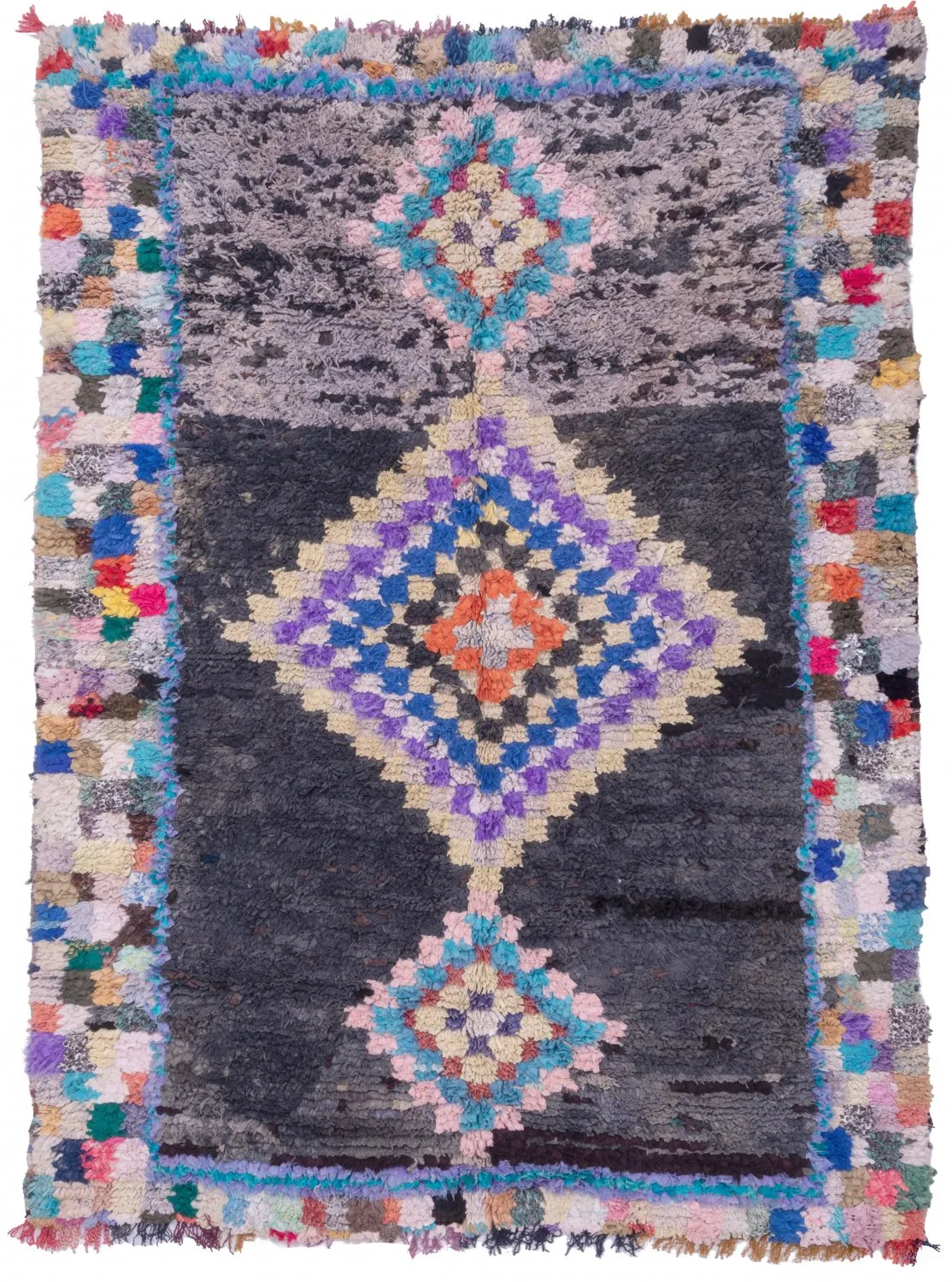 Alfombra Marroquí Berber Boucherouite 215 x 160 cm