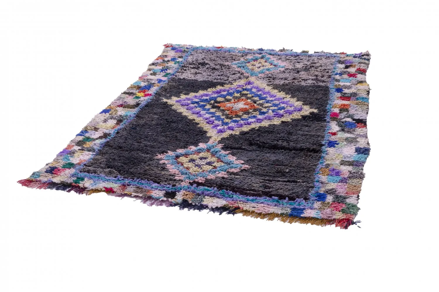 Alfombra Marroquí Berber Boucherouite 215 x 160 cm