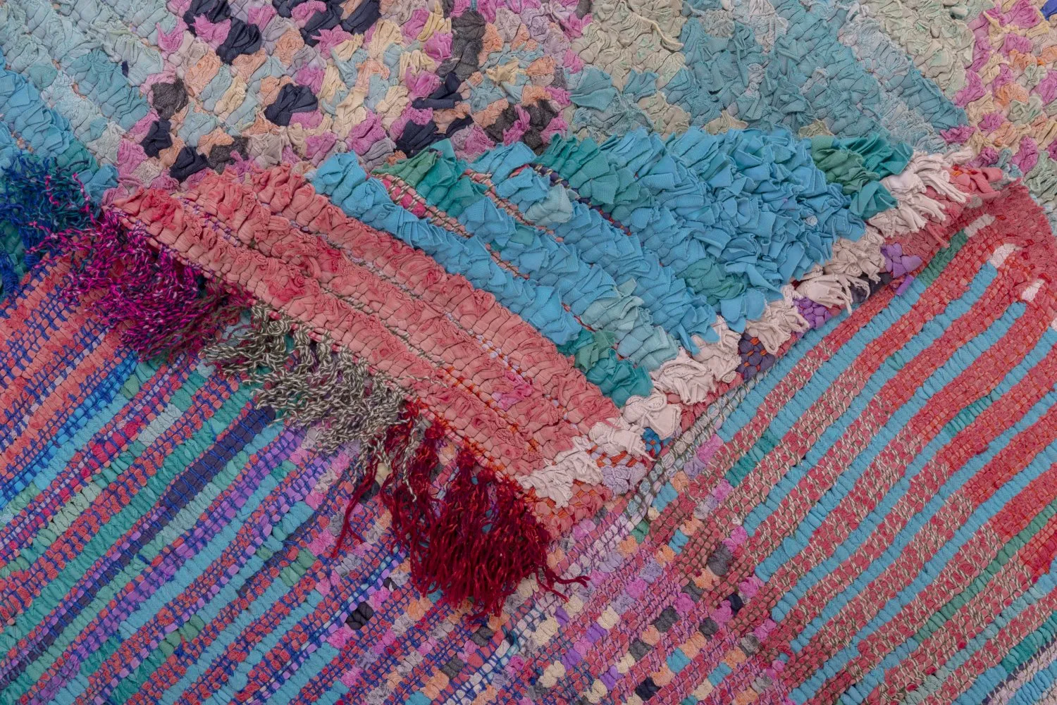 Alfombra Marroquí Bereber Boucherouite 190 x 125 cm
