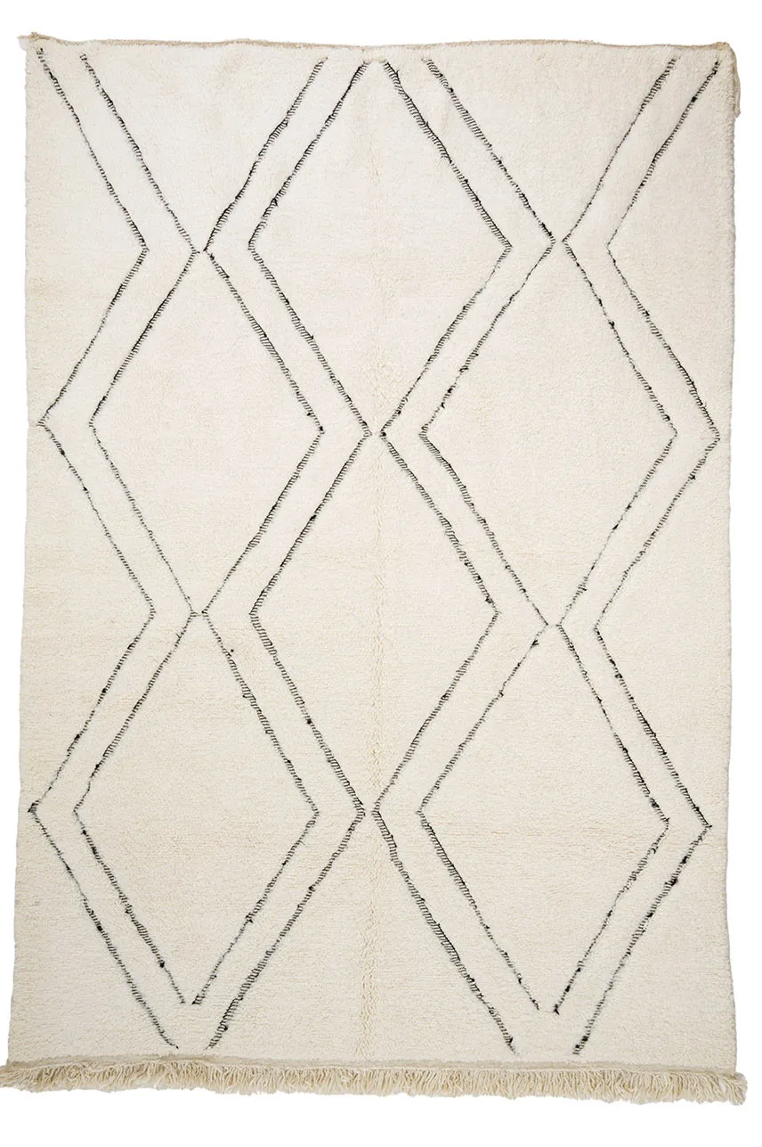 Alfombra Kilim Marroquí Bereber Beni Ourain 210 x 300 cm