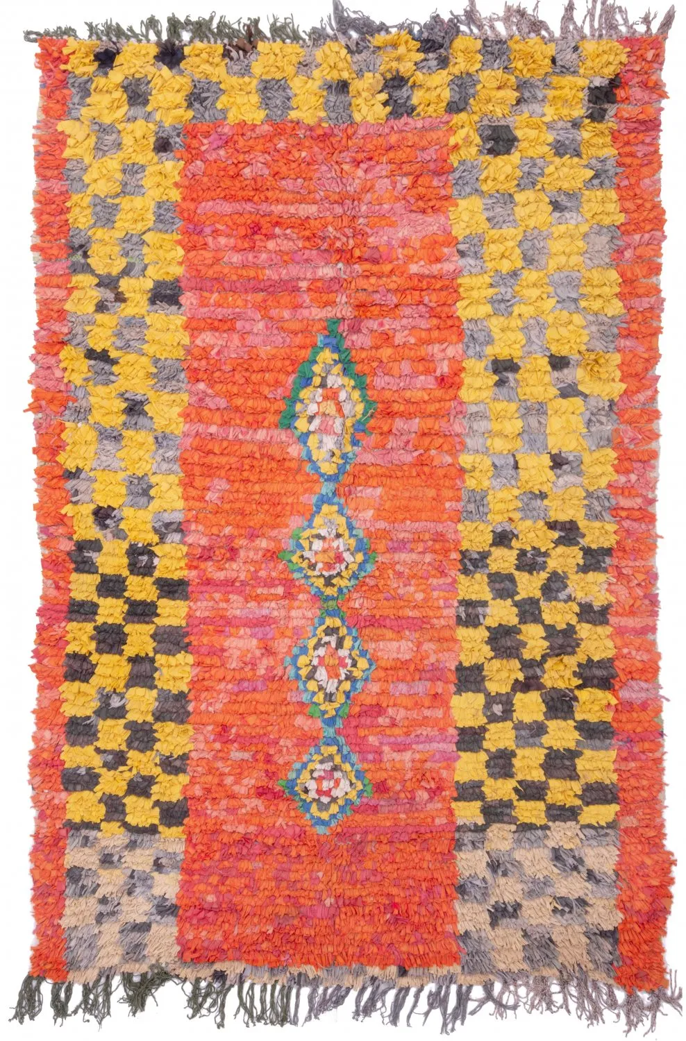 Alfombra Marroquí Bereber Boucherouite 220 x 140 cm