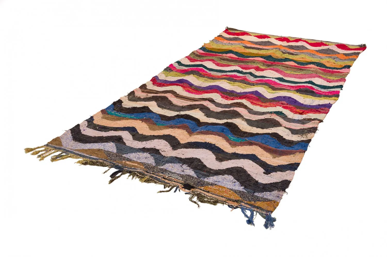 Alfombra Marroquí Bereber Boucherouite 140 x 295 cm