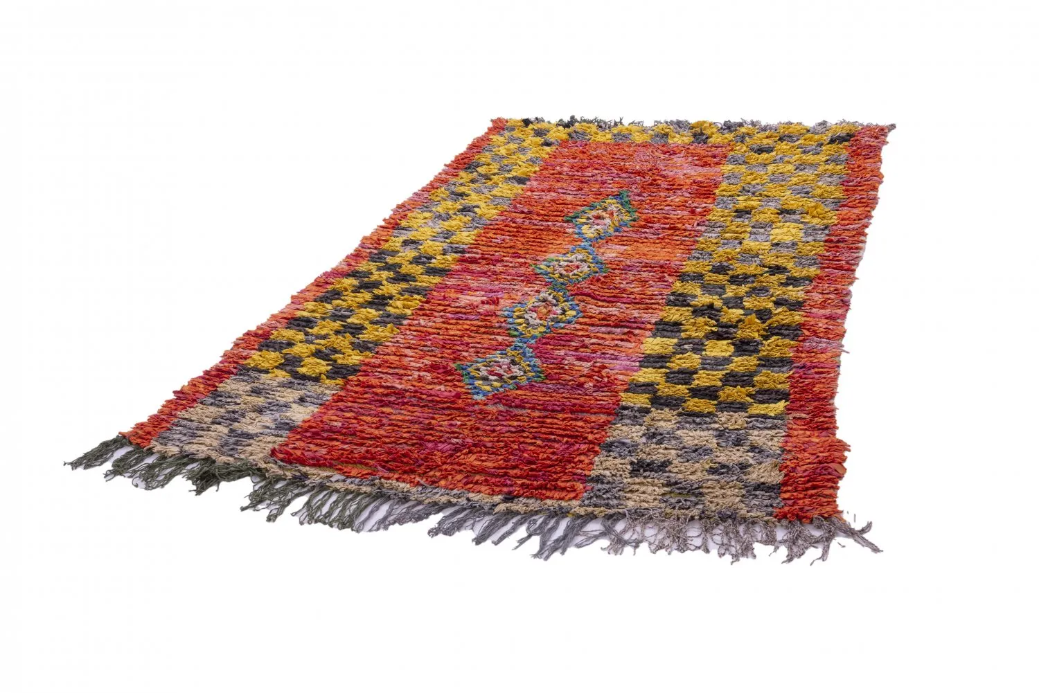 Alfombra Marroquí Bereber Boucherouite 220 x 140 cm