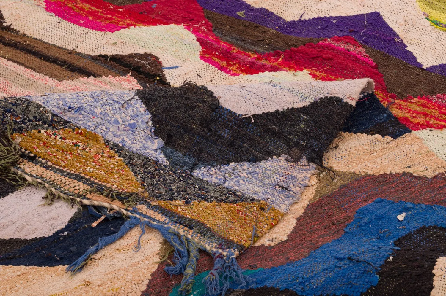 Alfombra Marroquí Bereber Boucherouite 140 x 295 cm
