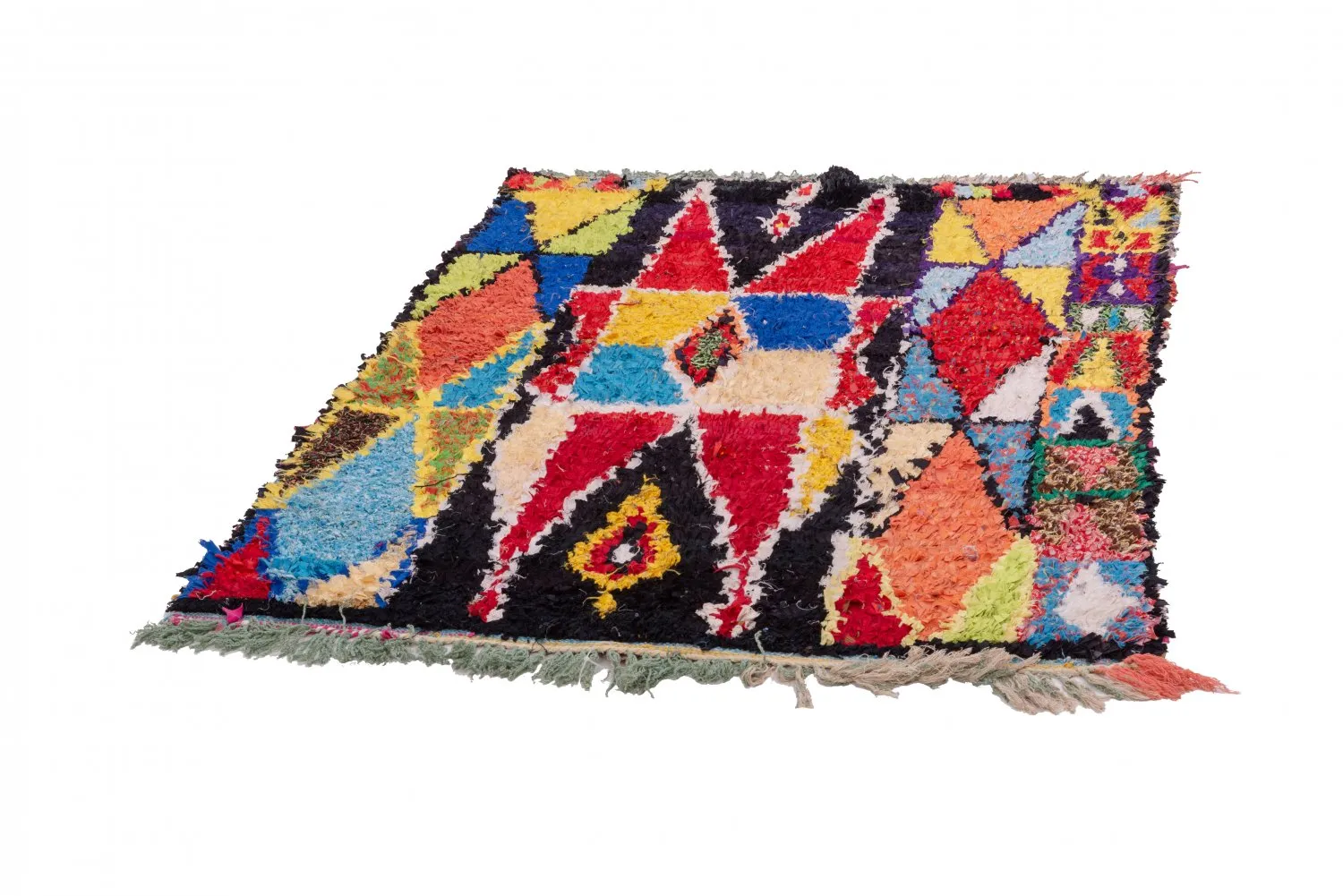 Alfombra Marroquí Bereber Boucherouite 170 x 130 cm