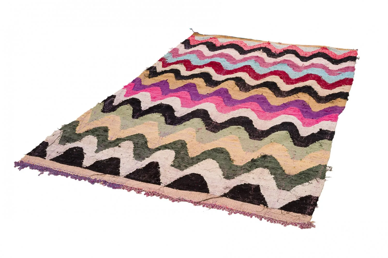 Alfombra Marroquí Bereber Boucherouite 160 x 275 cm