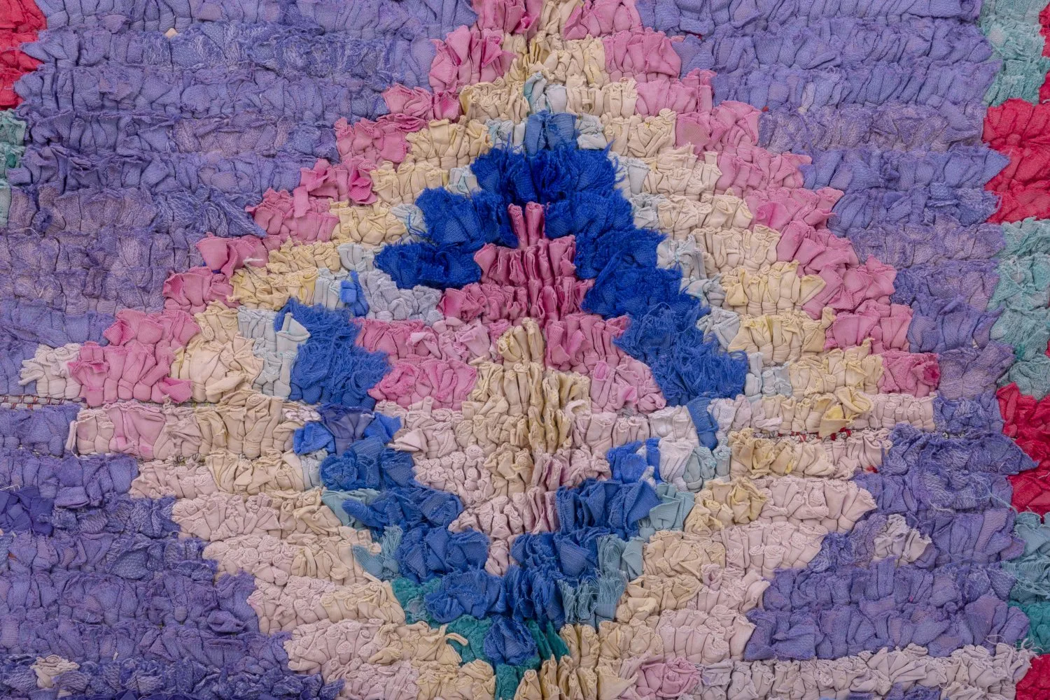 Alfombra Marroquí Bereber Boucherouite 225 x 125 cm