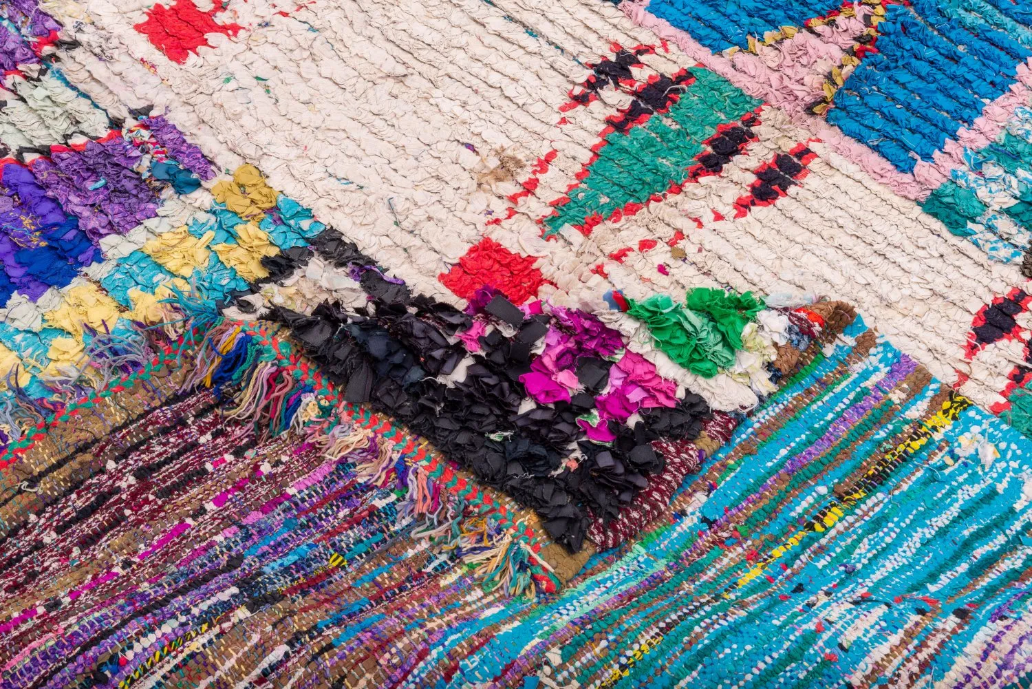 Alfombra Marroquí Bereber Boucherouite 225 x 170 cm
