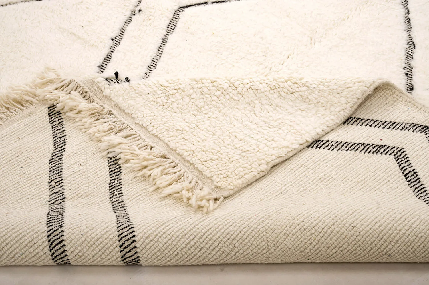 Alfombra Kilim Marroquí Bereber Beni Ourain 210 x 300 cm