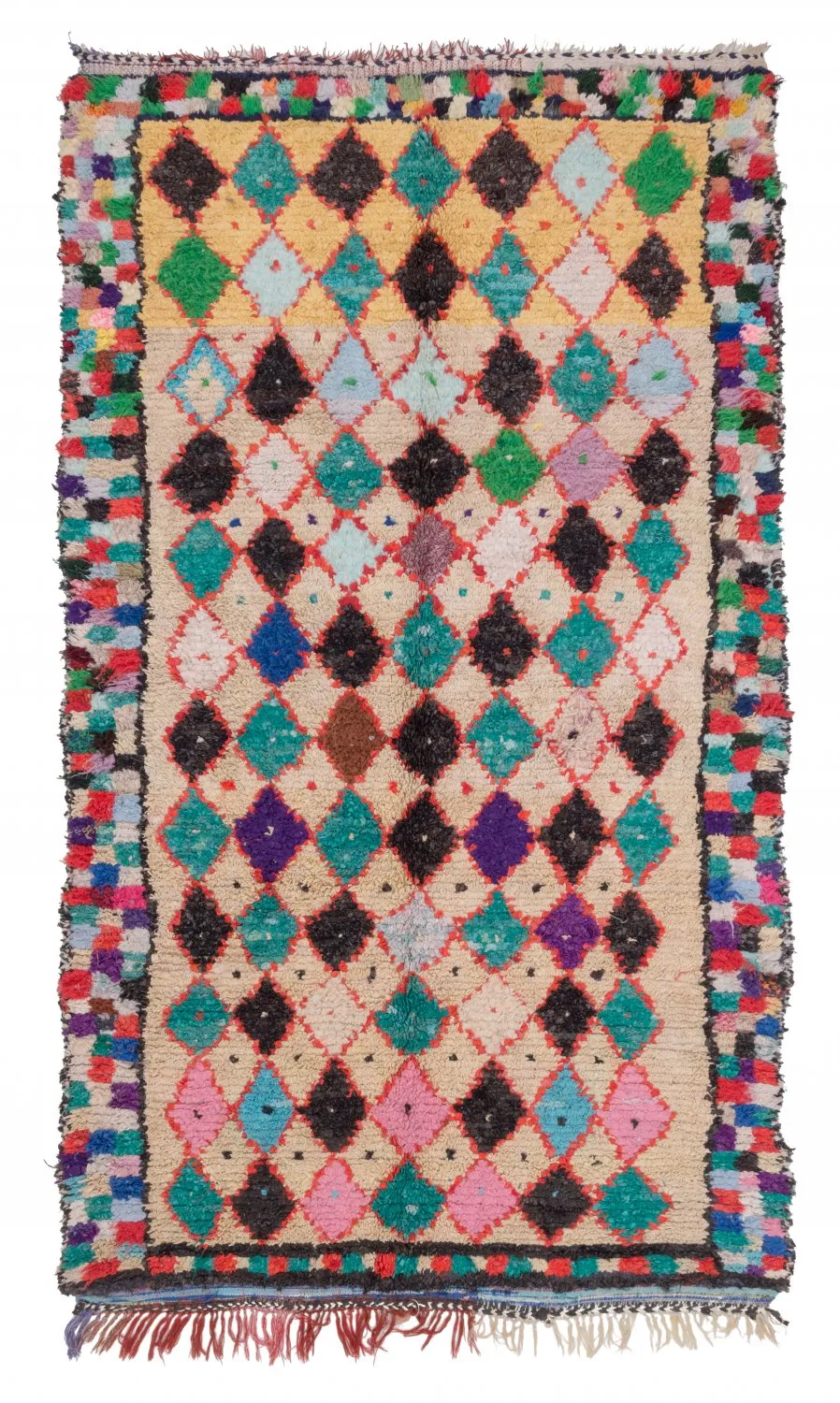 Alfombra Marroquí Bereber Boucherouite 255 x 150 cm